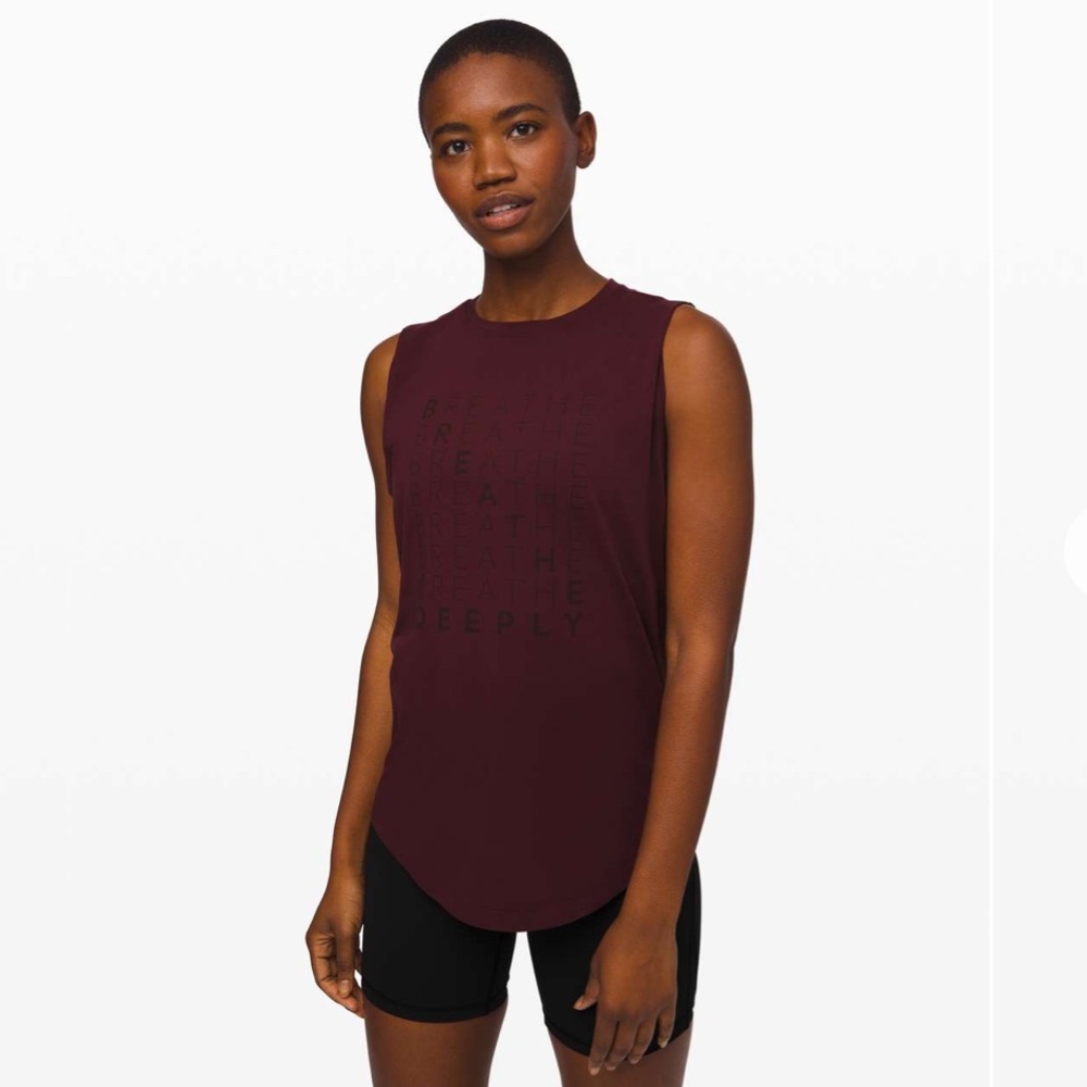 Lululemon- Women’s Brunswick Muscle Tank- Sz L/XL- Garnet-